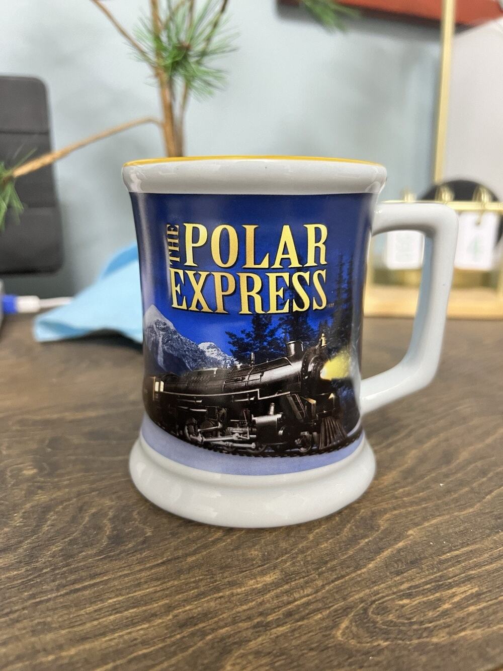 The Polar Express BELIEVE 3D Raised Ceramic Hot Chocolate Coffee Mug All Aboard!